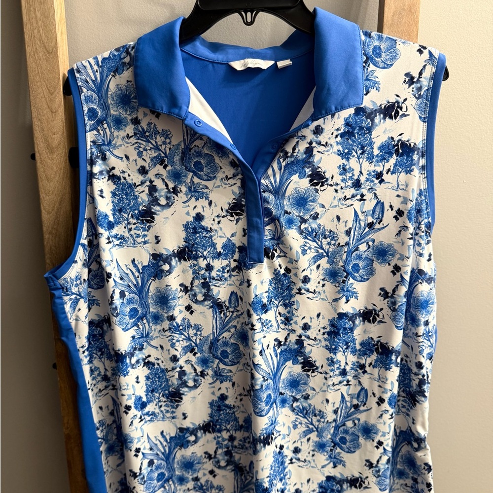 Lady Hagen Floral Golf Shirt XL